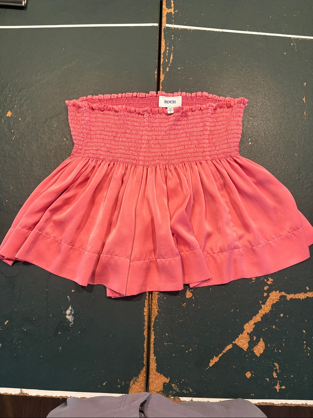 KOCH Erica Coral Pink Smocked Skort